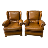 Pair of club armchairs