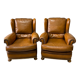 Pair of club armchairs