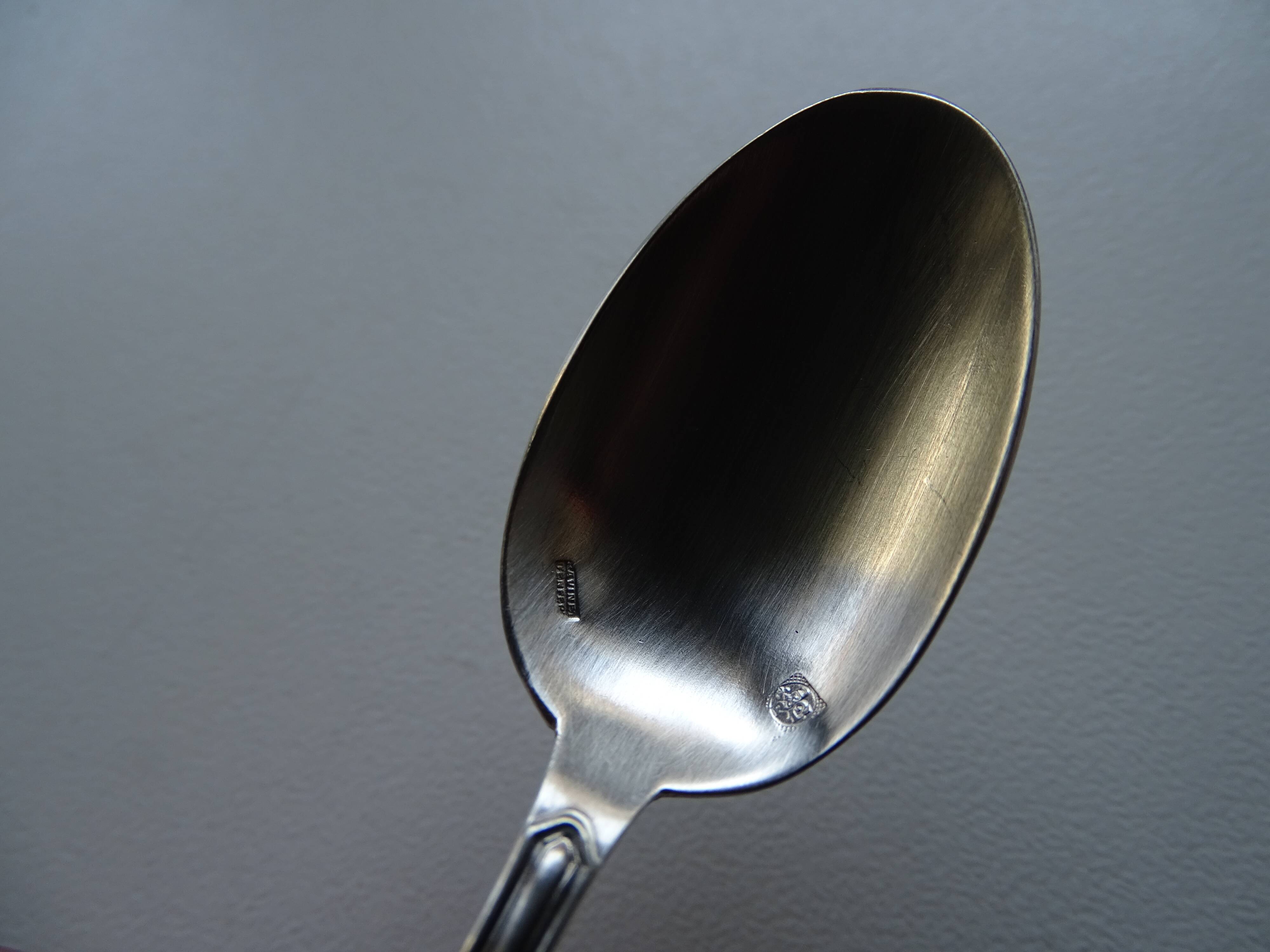 Set of 12 mocha spoons Ravinet Denfer in silver metal