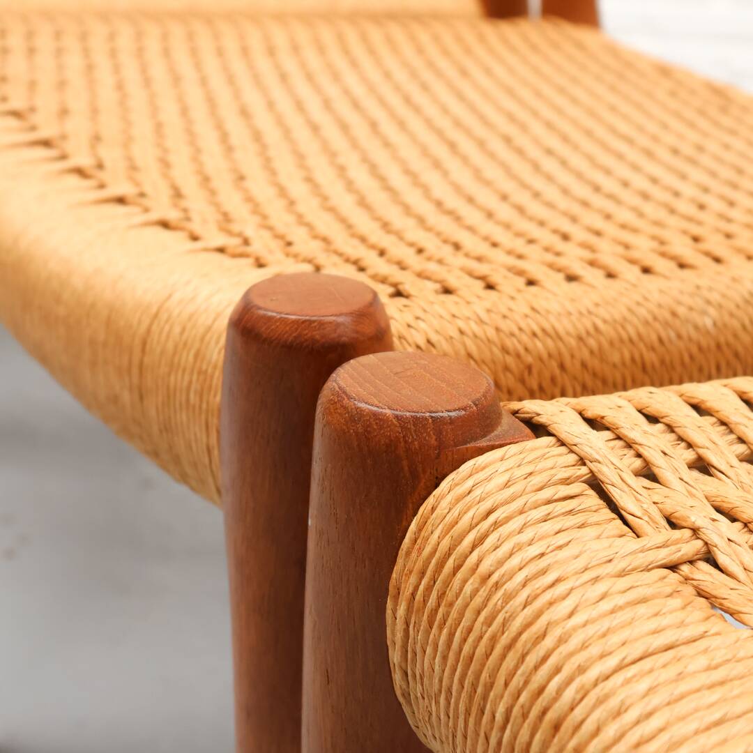 Niels Möller Model 75 Paper Cord Dining Chairs