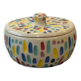 Multicolored sugar bowl
