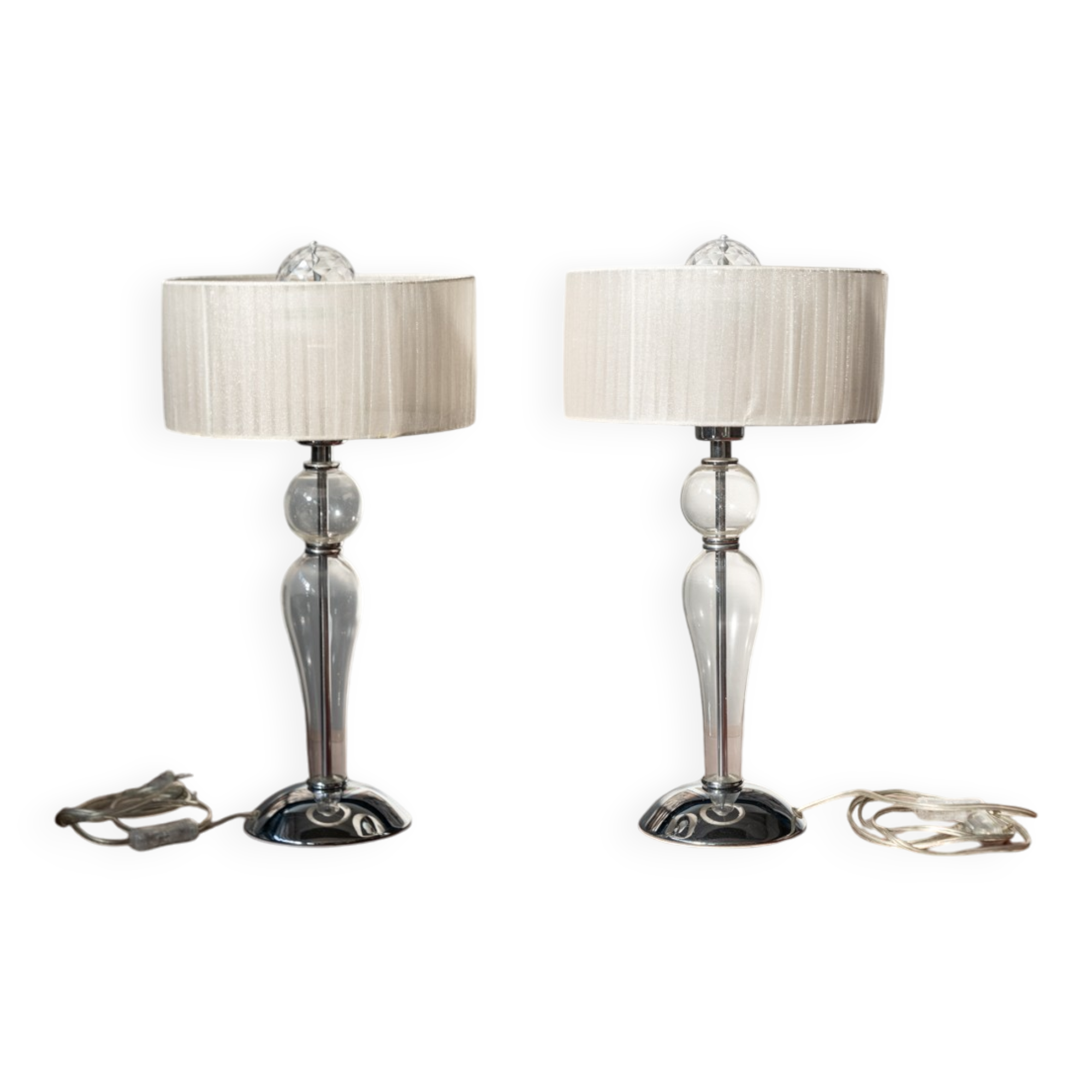 Pair of Modern Table Lamps by Iderl Lux, 2020 – Elegant Glass Design