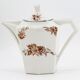 Lot teapot and sugar flowers in ancient ceramic