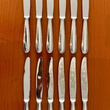 Christofle perles 12 couteaux de table 24,5 cm