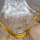 Vintage textured glass pendant attributed to Murano – amber edge – 1970s