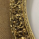 Large format golden oval frame