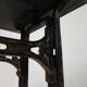 Industrial table, garden table with hard stone slab on cast iron frame, 1930s