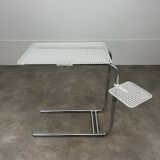 "L'Adap-Table" modular serving trolley in perforated metal and chrome