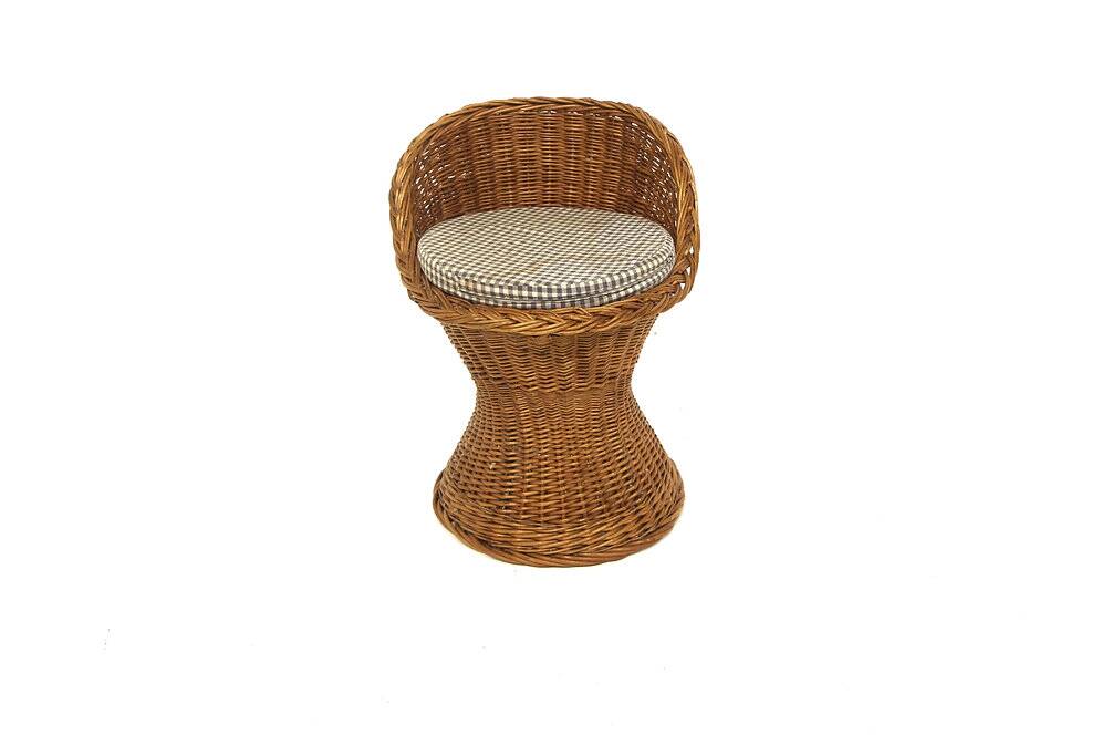 "Adur" rattan stool, Bengt Ruda, Möbel-IKEA, Sweden, 1960s