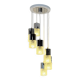 Lampe cascade chromée RDA avec verre bullé