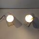 Pair of modernist wall lamps Lita model 0234 white Vintage.
