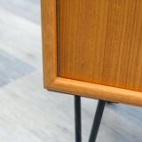 Two-door chest of drawers/sideboard with hairpin legs, 1960s. Restored