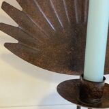 Brown patina wall candle holder