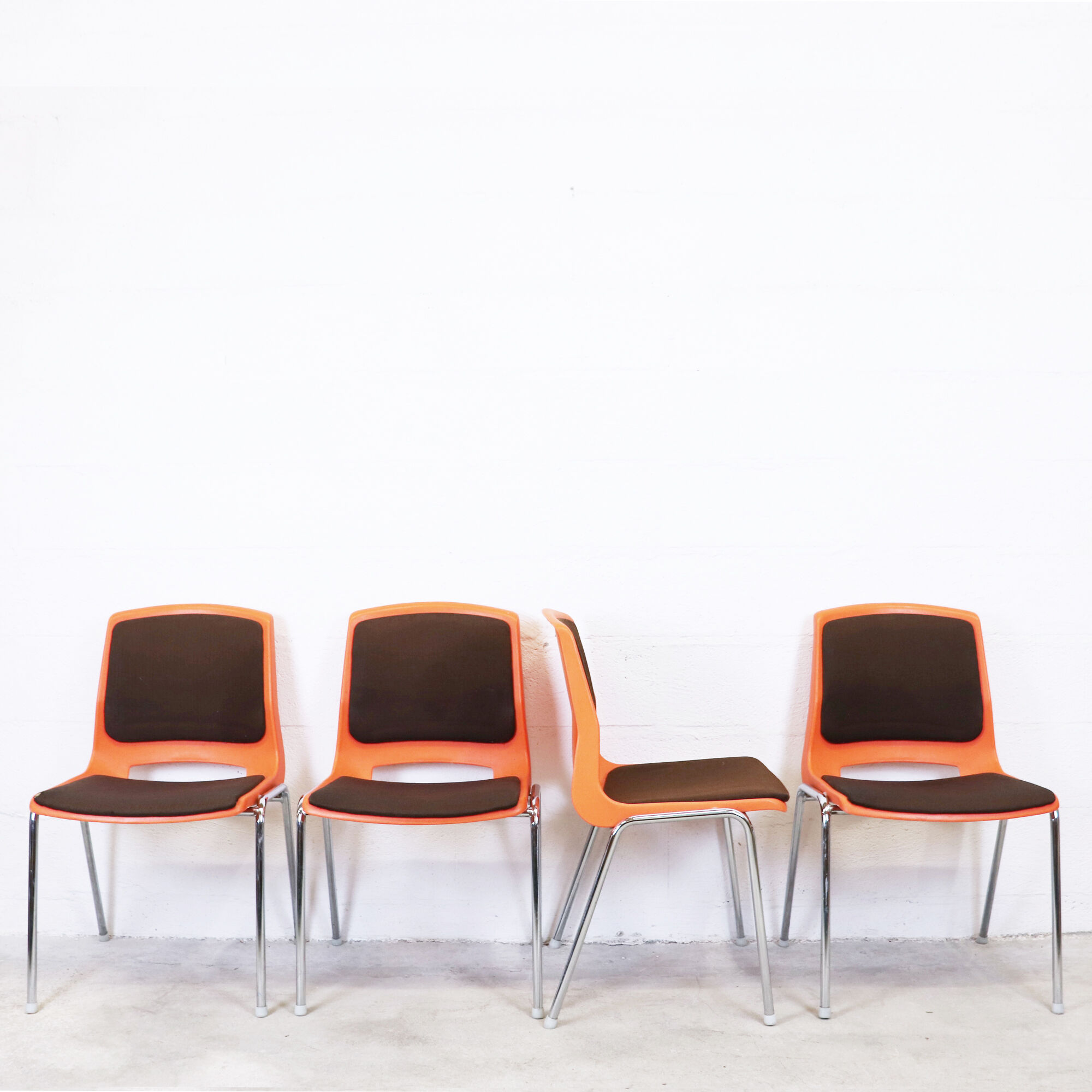 Set of 4 chairs Stål og stil, Norway, 1970