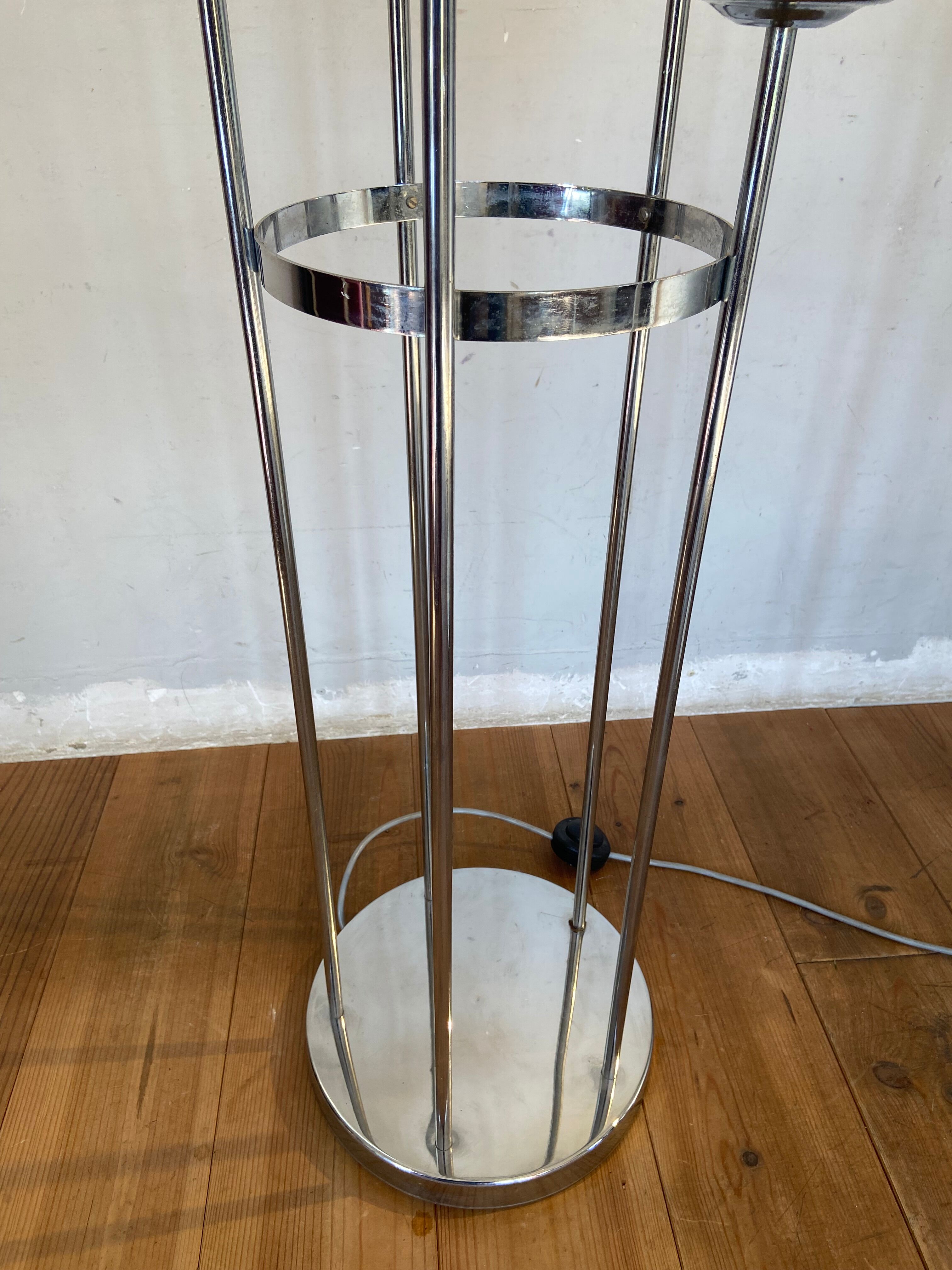 Waterfall floor lamp 5 globes Marinha Grande factory 70s