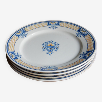5 assiettes plates 1739 Rouen