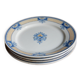 5 assiettes plates 1739 Rouen