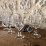 Antique stemmed crystal glasses