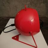 Table or wall lamp round in vintage red metal