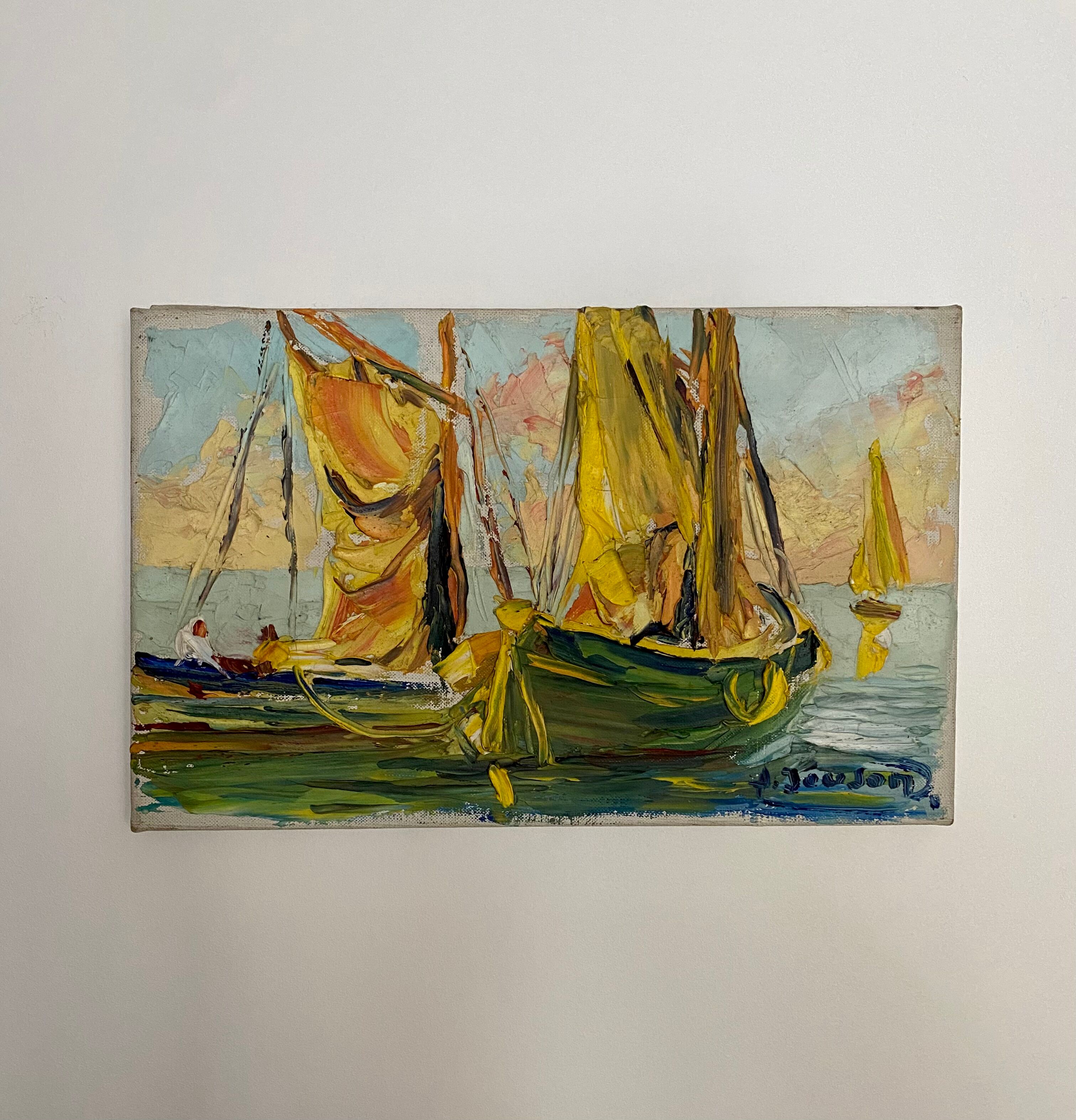 Old painting, Marine signed, 70s/80s