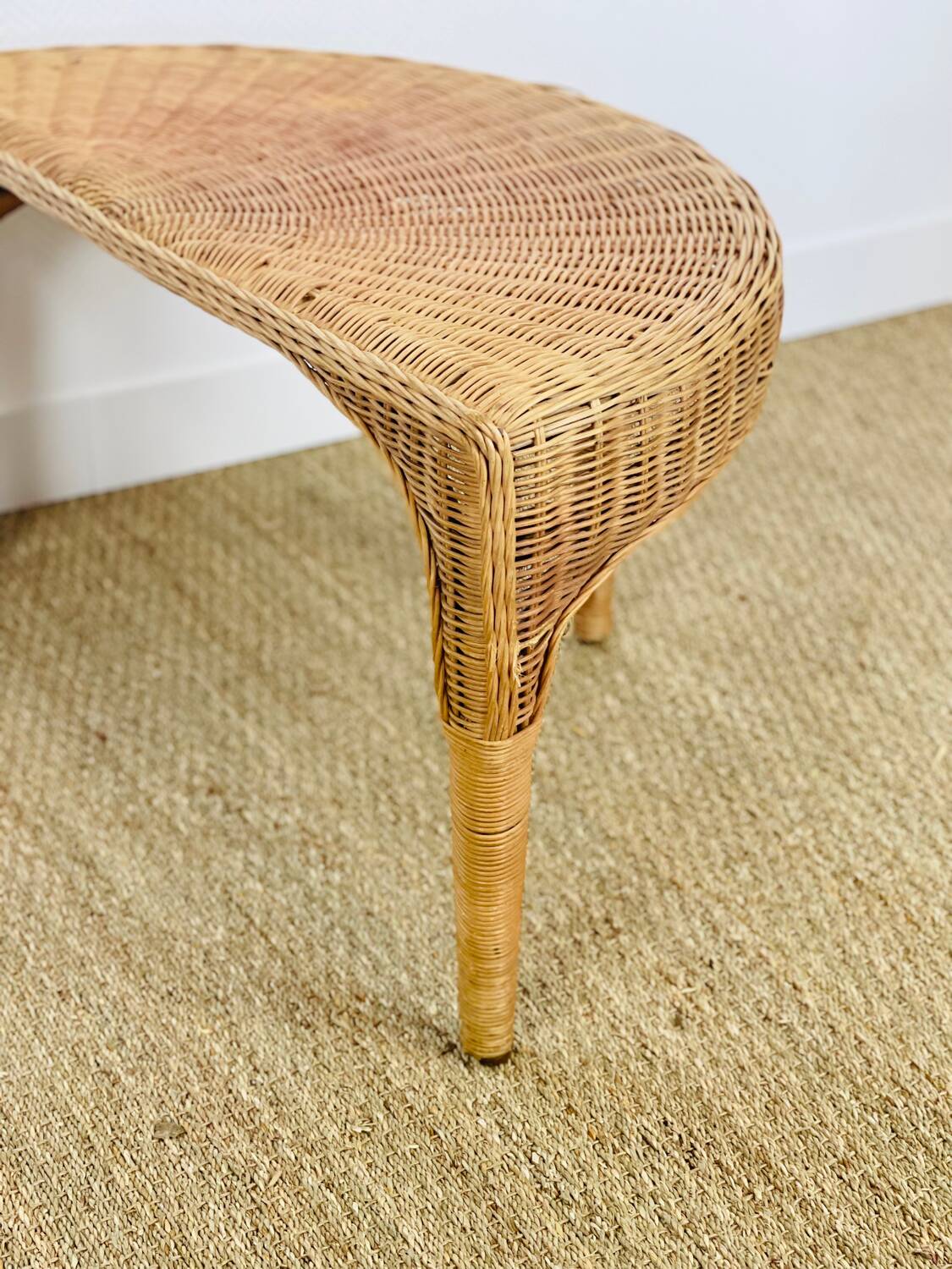 Lotus meditation chair and its rattan table