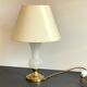 Chic lamp in opaline glass and vintage brass