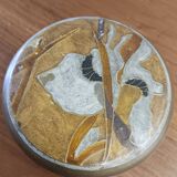 So-called "vanity" box in cloisonné enameled brass, rare and vintage.