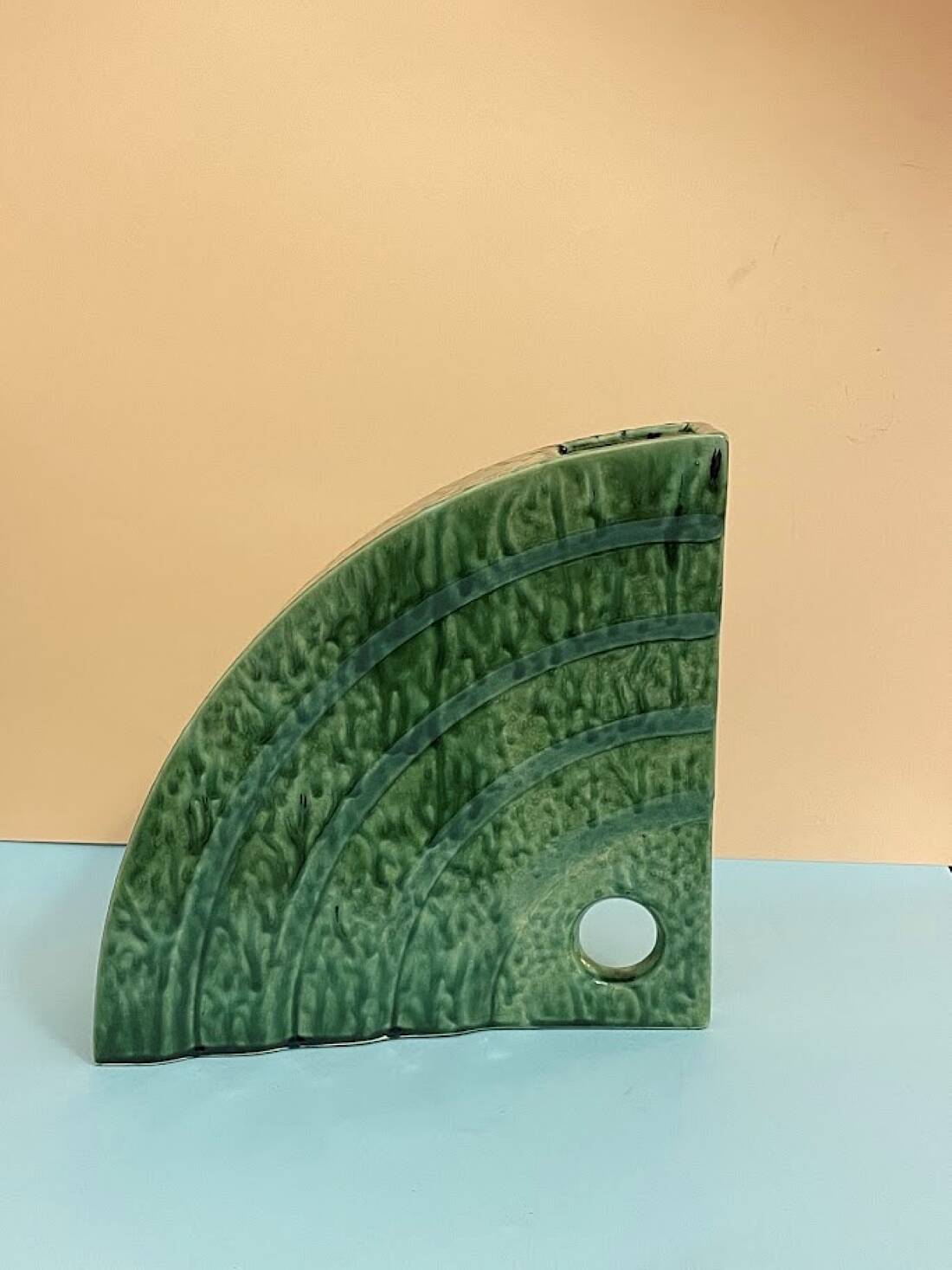 Memphis Style Ceramic Vase Shell by Florio Keramia