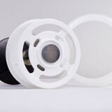 Codialpo Mid-Century Modern Black and White Lucite Seta Table Lamp, Spain, 1970