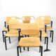 Vintage Martin Stoll Scandinavian Chairs 60/70 Beige Black Legs