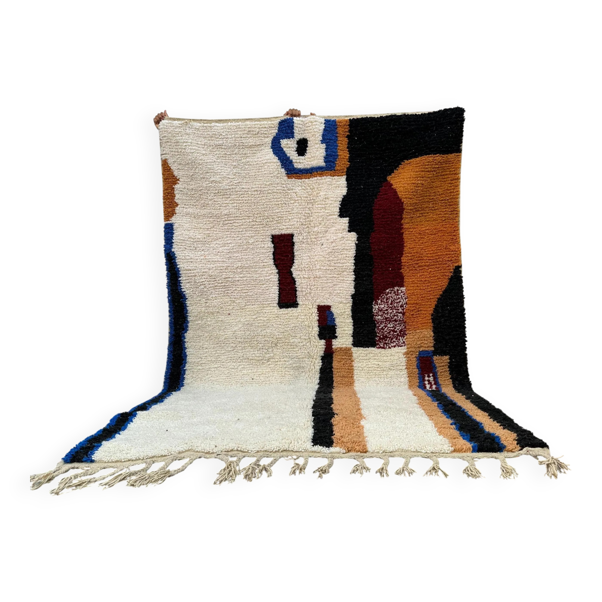 Traditional Moroccan handwoven rug 3x2 m