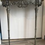 Console en marbre et métal ciselé