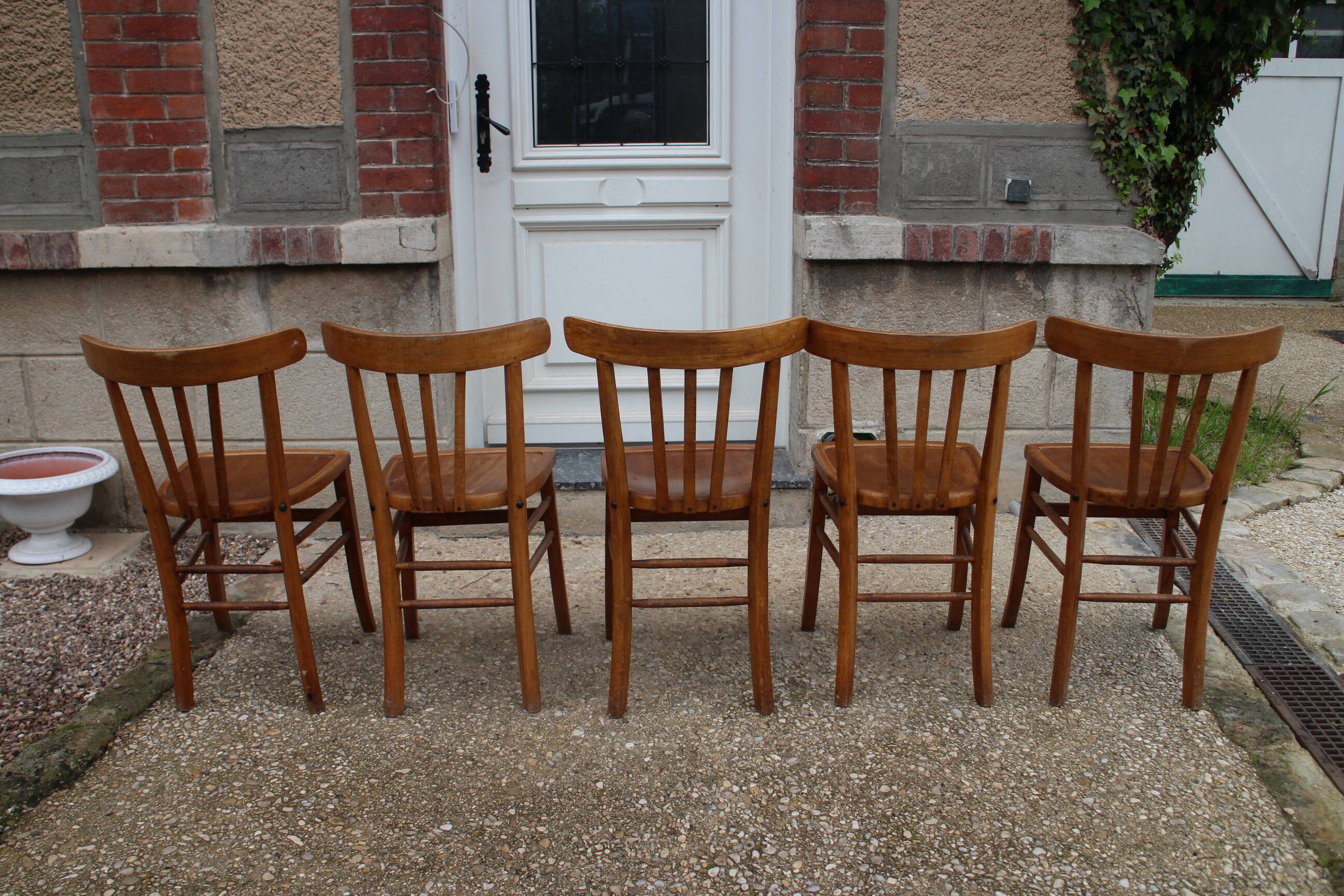 série de 5 chaises bistrot luterma