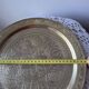 Engraved brass wall plate - oriental decor, arabesques