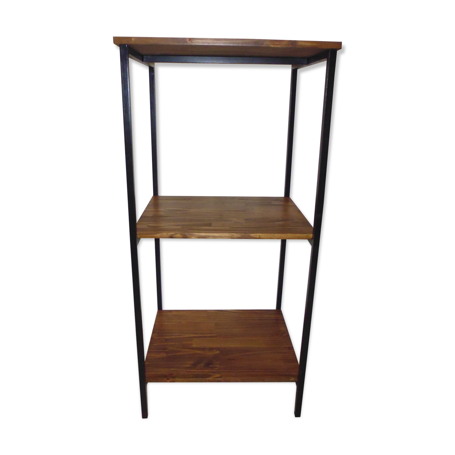 Extended workshop column on metal and wood stand