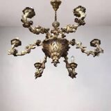 Giltwood five-arm chandelier, Central Europe, early 20th century