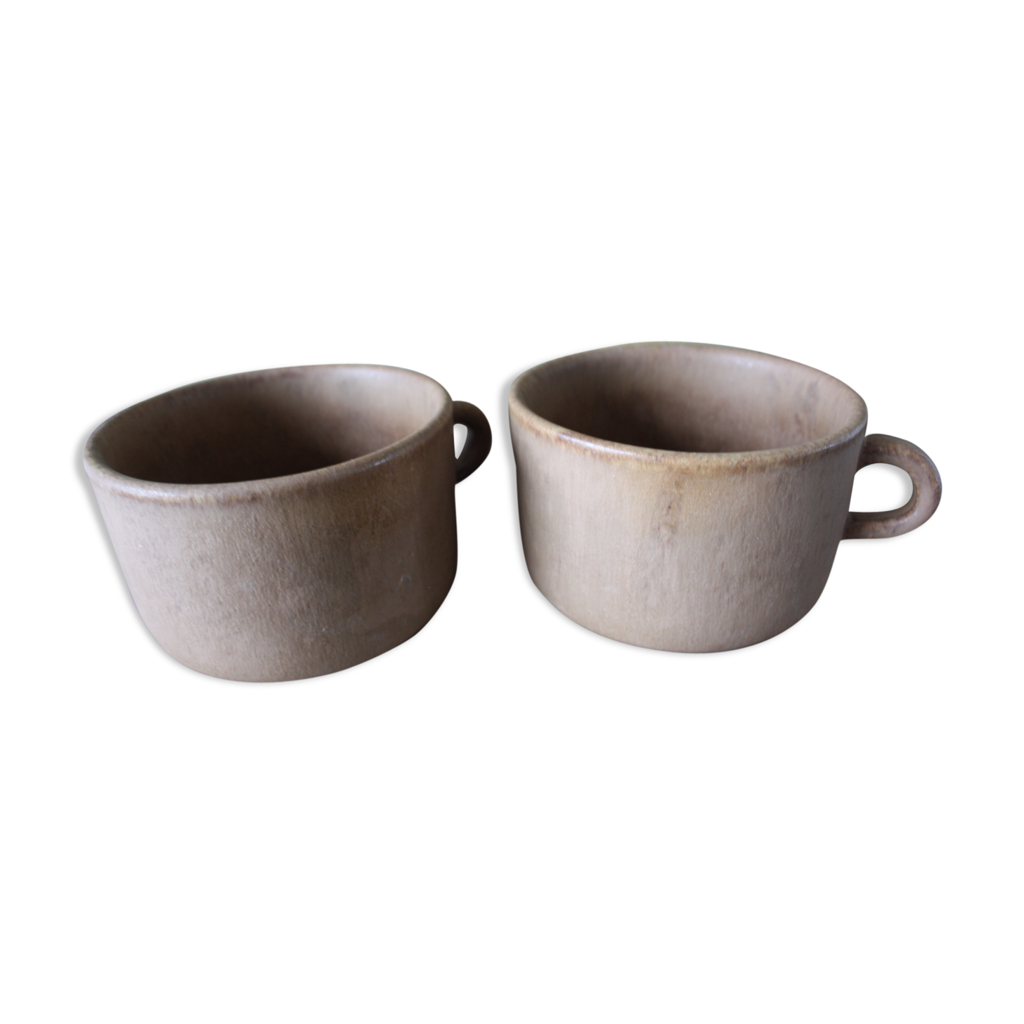 Duo of stoneware cups