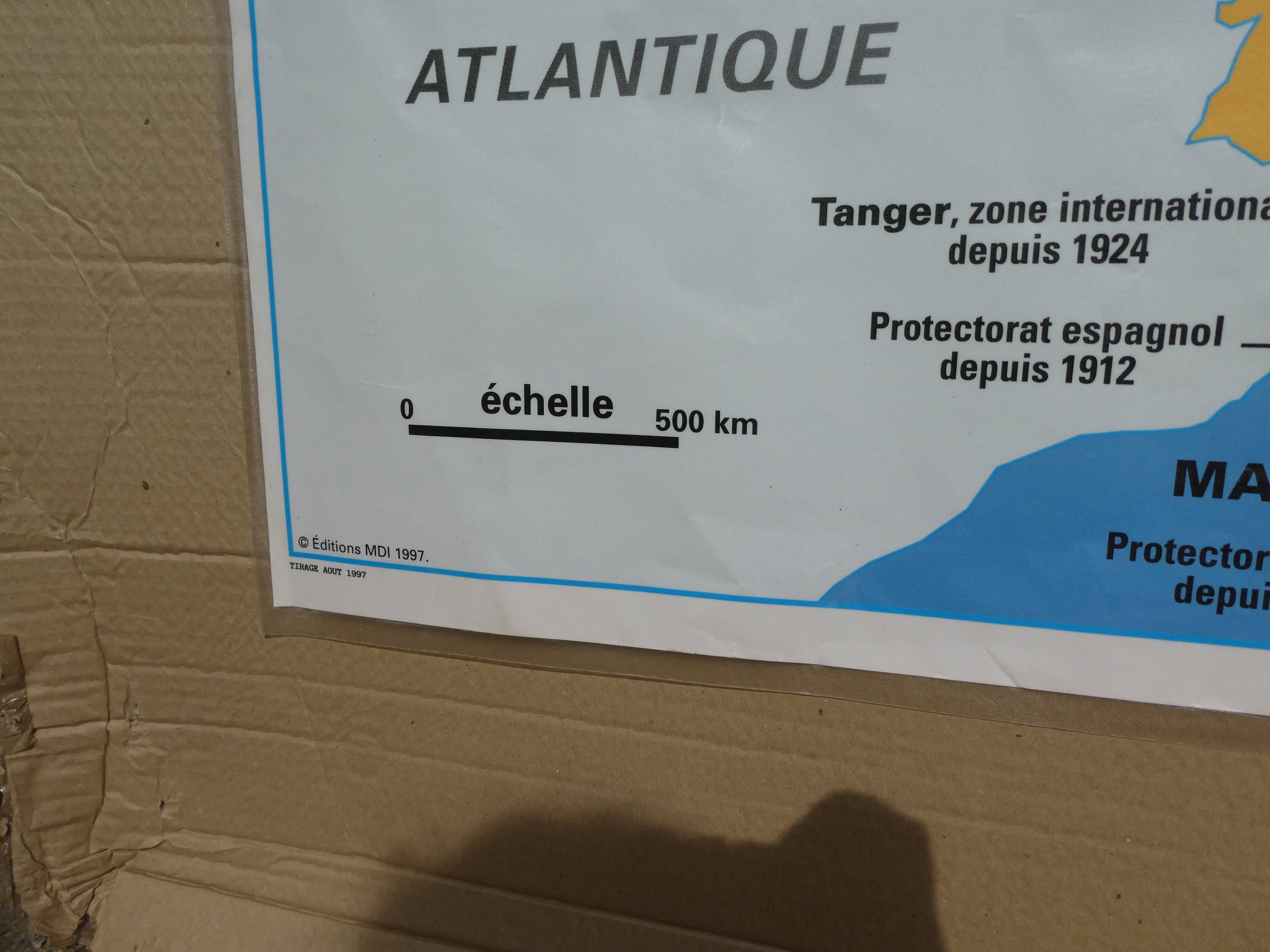 Vintage school map MDI Europe - Second War