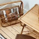 Rattan magazine holder