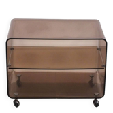 Coffee table by Michel Dumas for Roche Bobois in smoked plexiglass.
