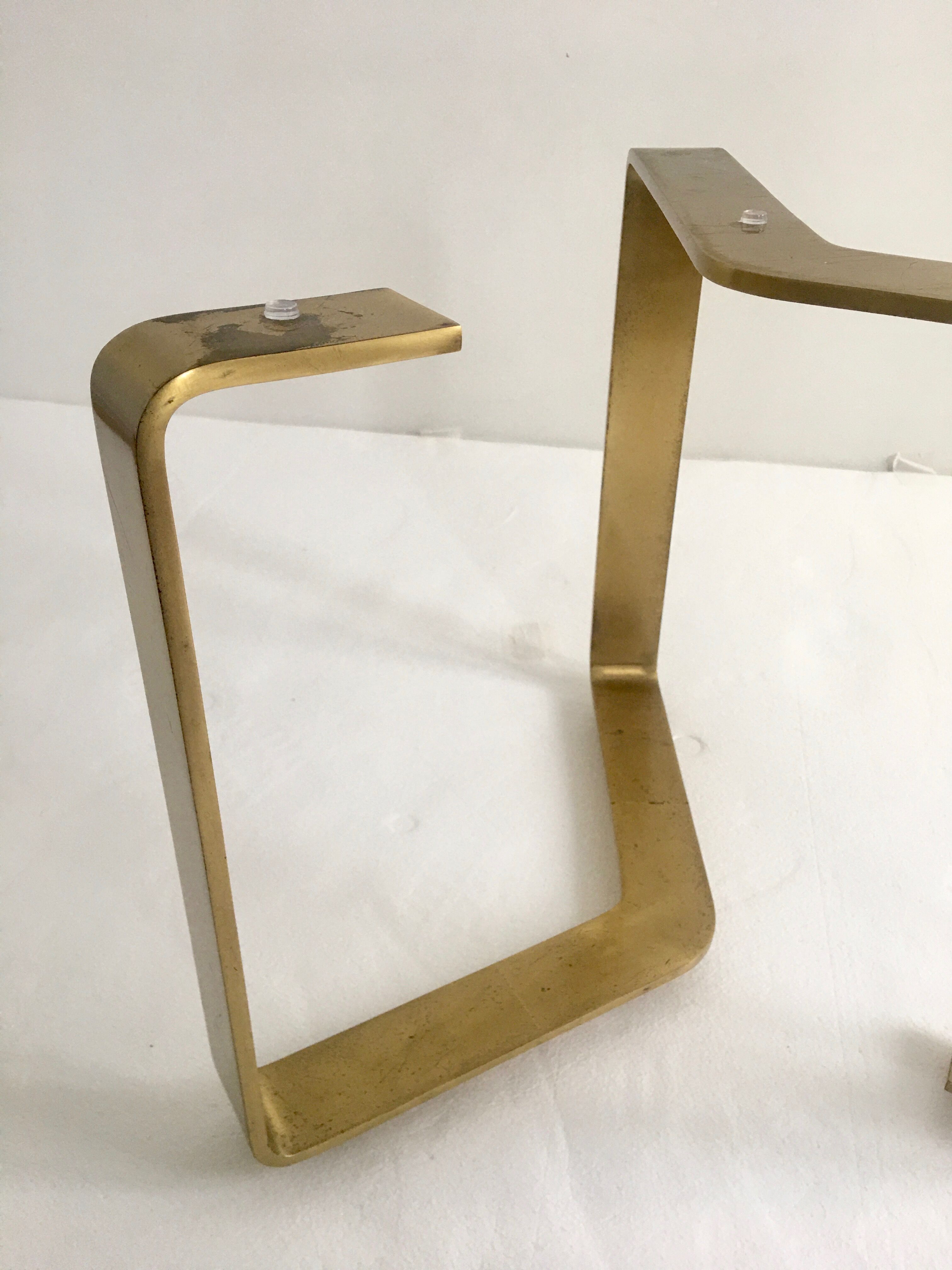 Table coffee glass and solid brass