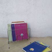 Vintage metal magazine holder 50s