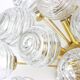 Spectacular Sputnik snowball glass ceiling lights by Doria, Germany, 1970s