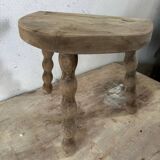 Small raw tripod stool