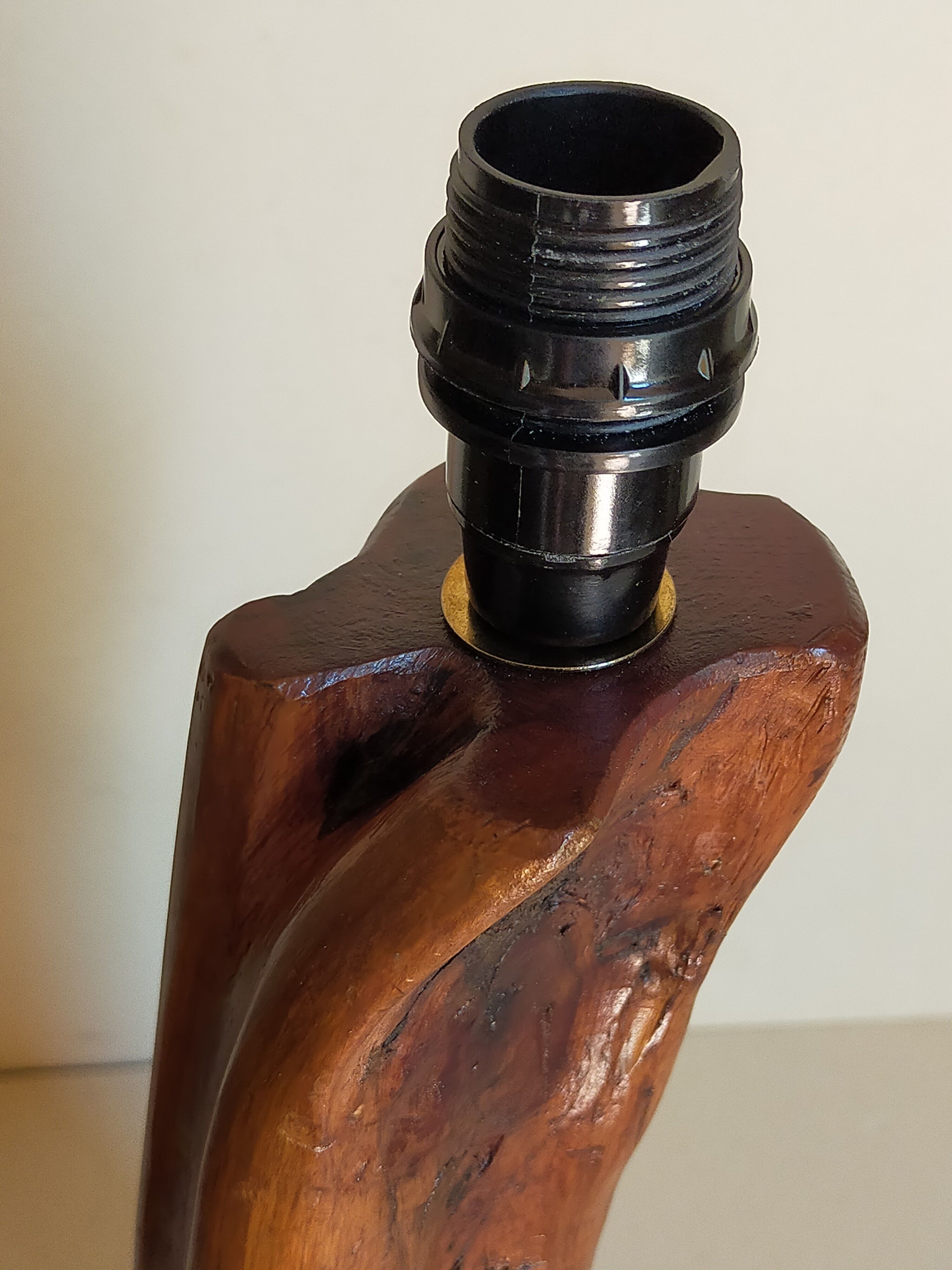 Free-form solid wood pose lamp in 1950s