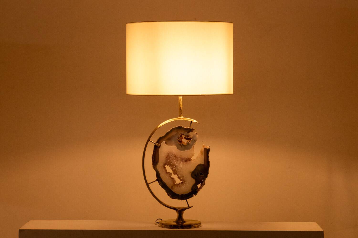 Bronze and amethyst lamp. 1970s.