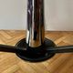 Vintage chandelier in chrome metal, steel and molded glass -3 branches