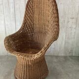 Vintage wicker armchair