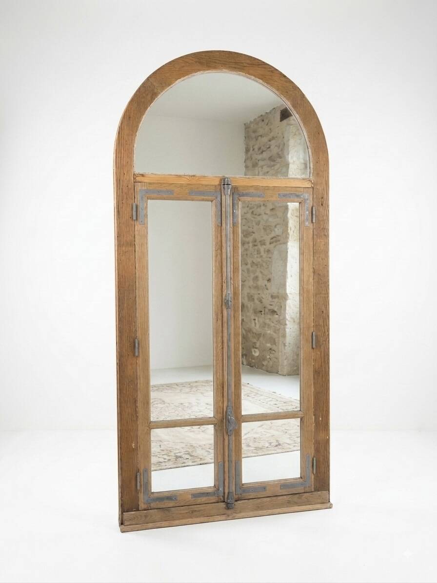 Old window in solid oak