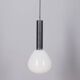 VINTAGE 1970S WHITE GLASS PENDANT LAMP, ITALIAN DESIGN
